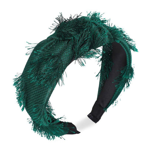 Serre-tête noué à franges Tia