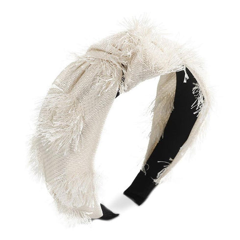 Serre-tête noué à franges Tia