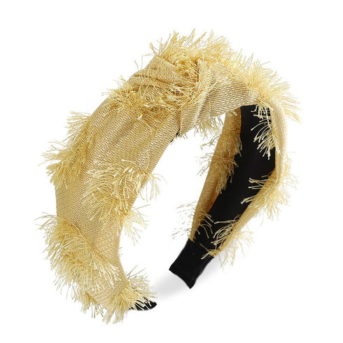 Serre-tête noué à franges Tia