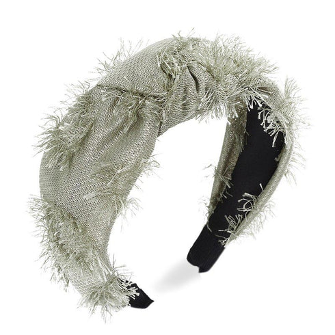 Serre-tête noué à franges Tia