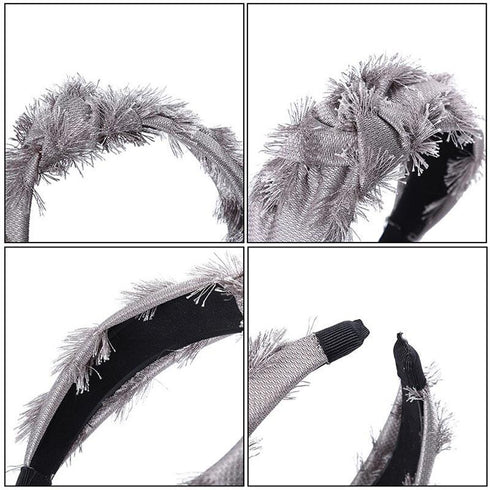 Serre-tête noué à franges Tia