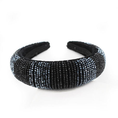 Serre-tête padded avec perles en cascade Olympe