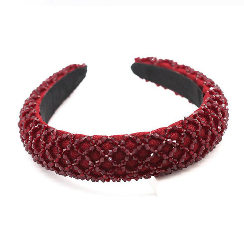 Serre-tête rembourré pavé de petites perles Kate