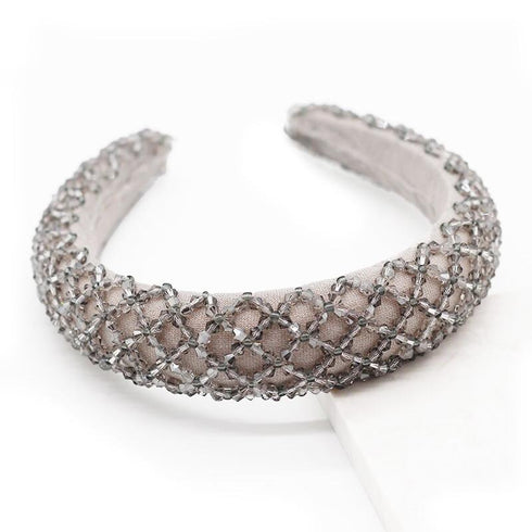 Serre-tête rembourré pavé de petites perles Kate