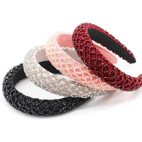 Serre-tête rembourré pavé de petites perles Kate