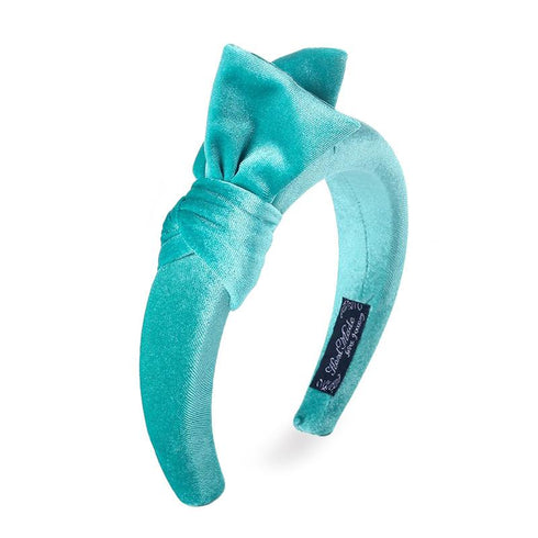 Serre-tête padded velours avec noeud sur le côté Willow