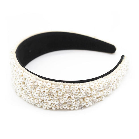 Serre-tête bijou pavé de perles Evelina