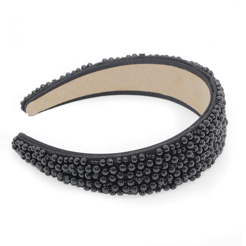 Serre-tête bijou pavé de perles Evelina