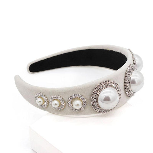 Serre-tête grosses perles et cristaux Zara