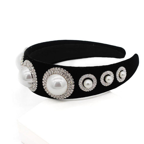 Serre-tête grosses perles et cristaux Zara