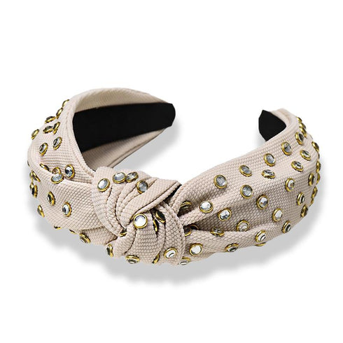 Serre-tête tissé avec cristaux Stéphanie