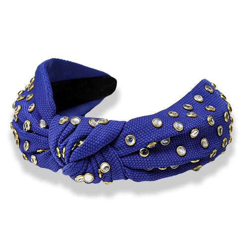 Serre-tête tissé avec cristaux Stéphanie