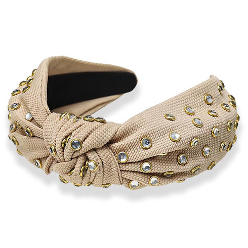 Serre-tête tissé avec cristaux Stéphanie