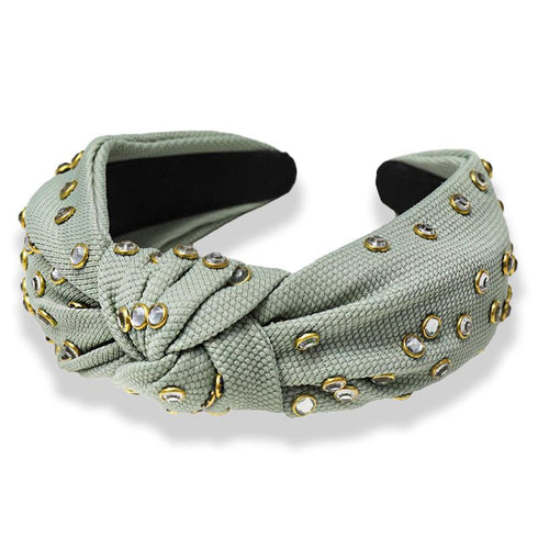 Serre-tête tissé avec cristaux Stéphanie