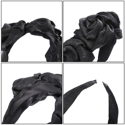 Serre-tête triple roses en satin Scarlett