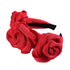 Serre-tête triple roses en satin Scarlett