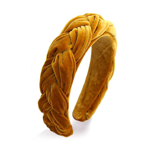 Serre-tête en velours tressé Paola