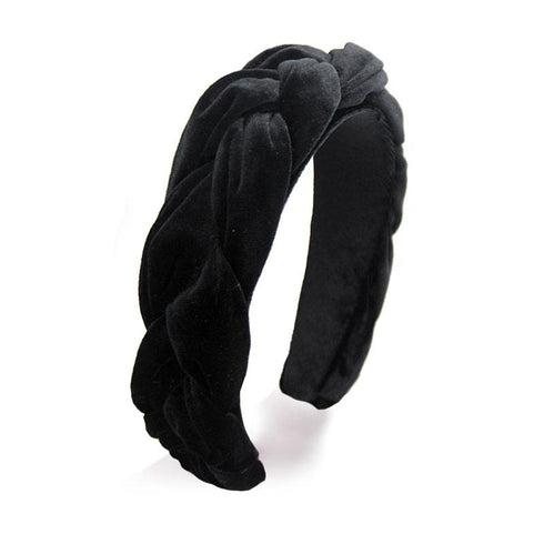 Serre-tête en velours tressé Paola