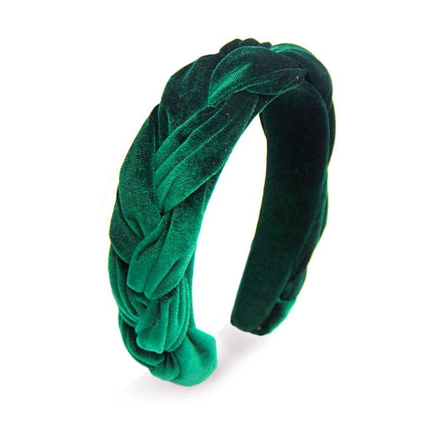 Serre-tête en velours tressé Paola