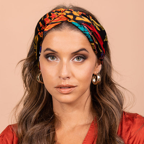 StyleBREAKER Bandeau En Maille Tressée Pour Femmes Avec Un Noeud Torsadé, Serre-tête, Bandeau 04026044, Couleur:Cognac