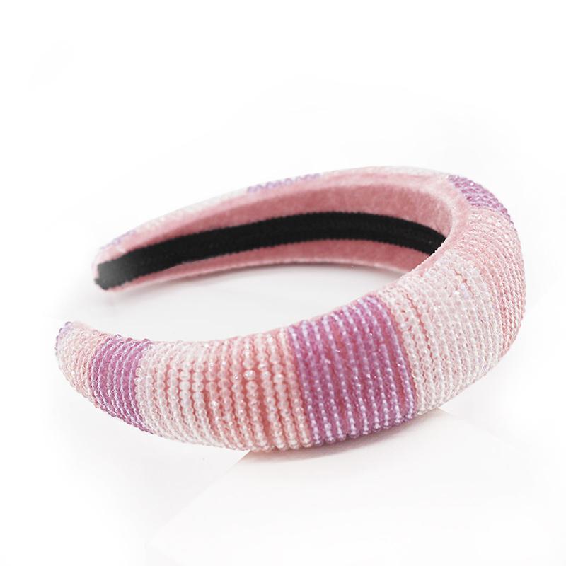 Bandeau à Perles Gris Wecoe Pour Femmes - Diamètre ~13 Cm, Perles épaisses, Doublure Douce - Pour Mariage, Fête, Cadeau
